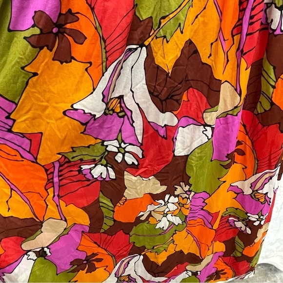 Cole of California vintage 70s beach skirt colorful neon floral women’s small - Picture 4 of 10